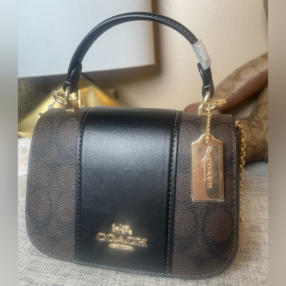 $159(NWT) Coach Lysa Top Handle In Signature Canvas - Picture 9 of 12